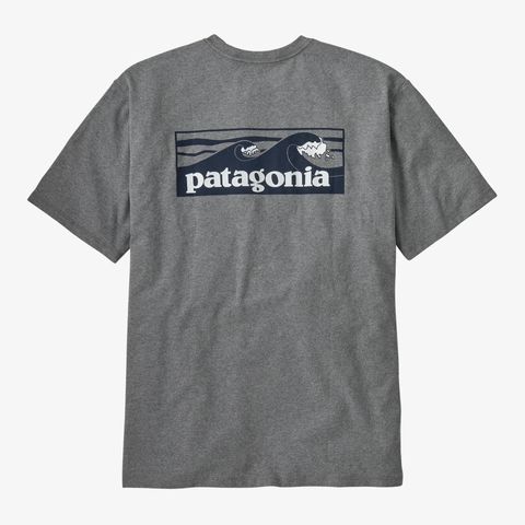 Patagonia Men's Boardshort Logo Pocket Responsibili-Tee - Gravel Heather