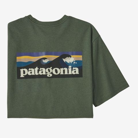 Patagonia Men's Boardshort Logo Pocket Responsibili-Tee - Hemlock Green