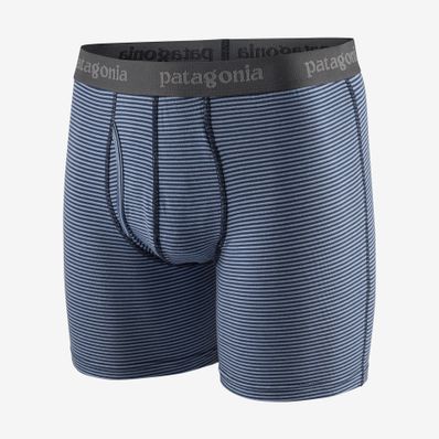 Patagonia Men's Essential Boxer Briefs - 6" - Fathom Stripe: New Navy