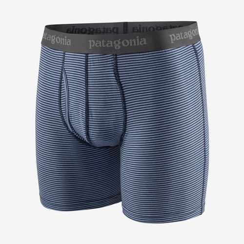 Patagonia Men's Essential Boxer Briefs - 6" -&nbsp;Fathom Stripe: New Navy