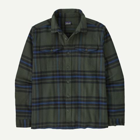 Patagonia Men's Fjord Flannel Shirt - Catch: Old Growth Green