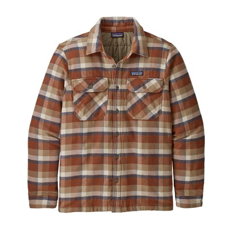 Patagonia Men's Insulated Fjord Flannel Jacket - Observer Mojave Khaki