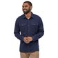 Patagonia Men's Long-Sleeved Fjord Flannel Shirt- Navy Blue