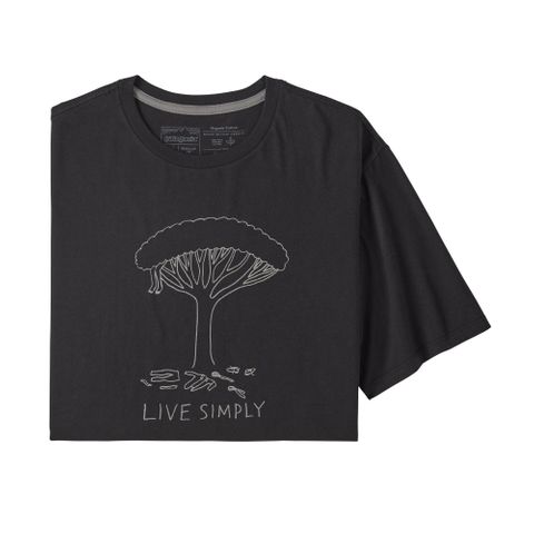 Patagonia Men's Live Simply Midleaf Crisis Organic T-Shirt- Black