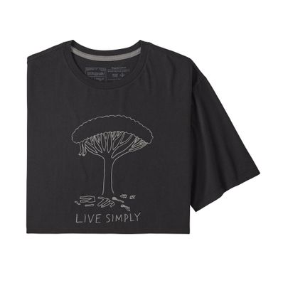 Patagonia Men's Live Simply Midleaf Crisis Organic T-Shirt- Black