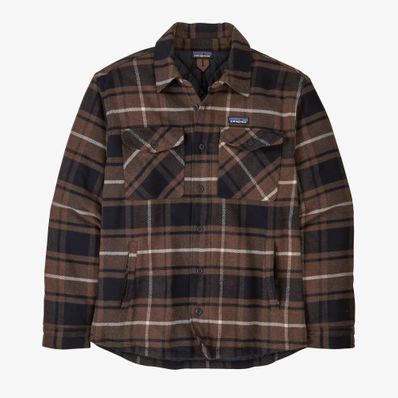 Patagonia Men's Lightweight Insulated Fjord Flannel Shirt -Outdoor:Molasses Brown