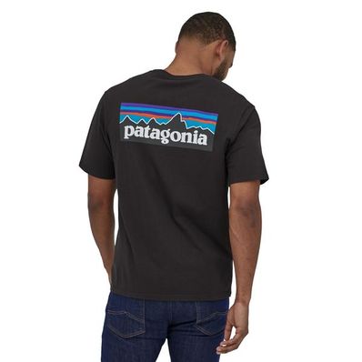 Patagonia Men's P-6 Logo Organic T-Shirt - Black
