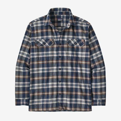 Patagonia Organic Cotton Midweight Fjord Flannel - Fields: New Navy