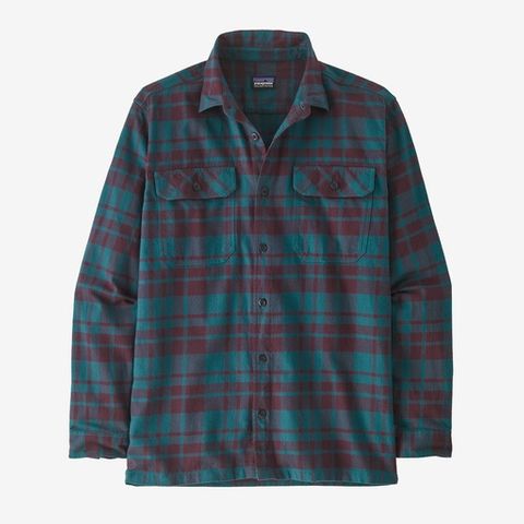 Patagonia Organic Cotton Midweight Fjord Flannel Shirt - Ice Caps: Belay Blue