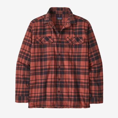 Patagonia Organic Cotton Midweight Fjord Flannel Shirt - Ice Caps: Burl Red