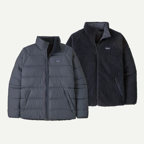 Patagonia Reversible Silent Down Jacket - Smolder Blue