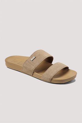 Reef Cushion Vista Suede Slide Natural