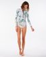 Rip Curl G-Bomb Long Sleeve Springsuit- White/Coastal Palms