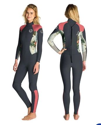 Rip Curl Girls Dawn Patrol 3/2 Back Zip - Charcoal