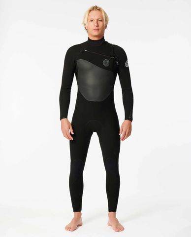 Rip Curl Flashbomb E7 Chest Zip Steamer 4/3 - Black