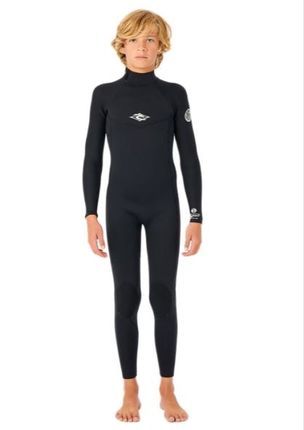 Rip Curl Junior Dawn Patrol Back Zip 3/2 - Black