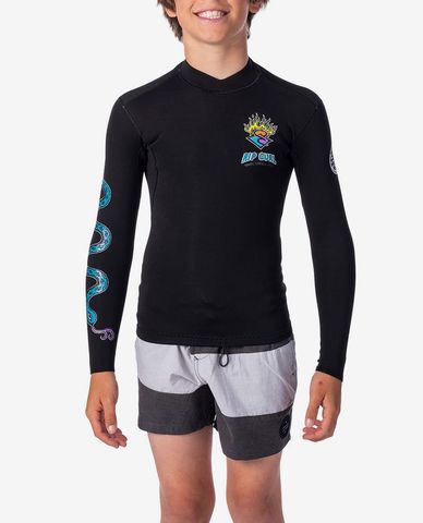 Rip Curl Junior Dawn Patrol Long Sleeve Jacket - Black