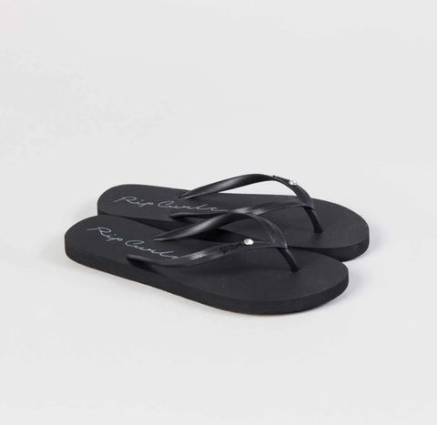 Rip Curl Script Wave Flip Flops - Black