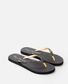 Rip Curl Script Wave Flip Flops - Black/Gold