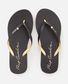 Rip Curl Script Wave Flip Flops - Black/Gold