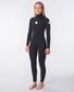 Rip Curl Womens Dawn Patrol 3/2 Chest Zip - Black