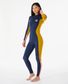 Rip Curl Women's Dawn Patrol Back Zip 3/2 - Navy / Gold