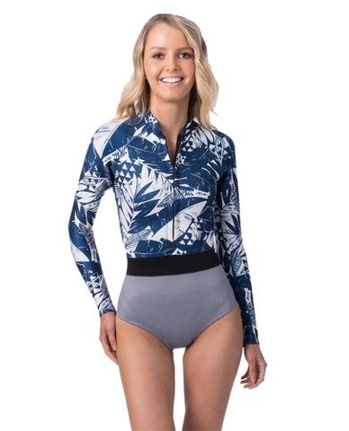 Rip Curl Womens Searchers 1mm Long Sleeve Shorty Wetsuit - Navy