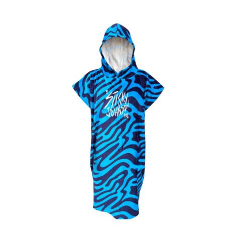 Sticky Johnson Hooded Towel - Swirl Trip Blue