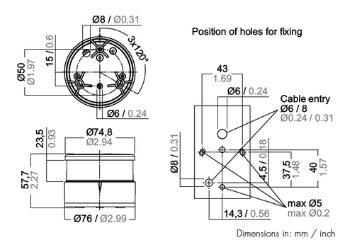 All round white LED lights