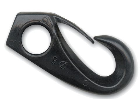 BLACK NYLON SHOCK CORD HOOK - SUITS 6MM