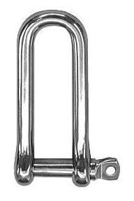 DEE SHACKLE LONG 6MM SS316