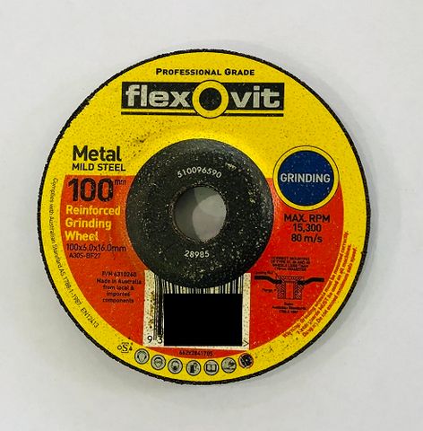 4 METAL GRINDING DISC,24GR,RECESSED