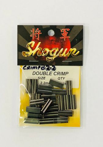 2.2MM BRASS DOUBLE CRIMP PKT25