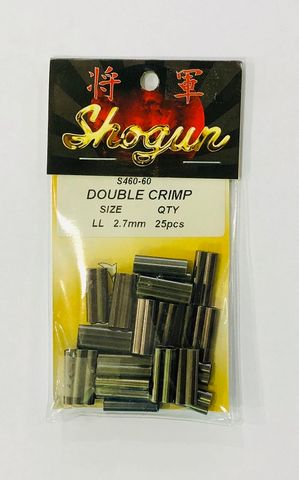 2.7MM BRASS DOUBLE CRIMP PKT25