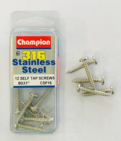 SELF TAPP SCREWS -PAN 8G x 1"
