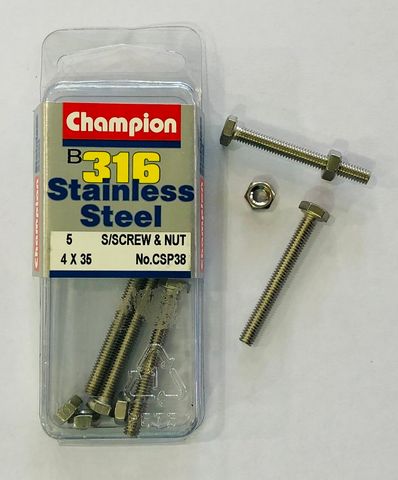 *SET SCREWS & NUTS 4x35