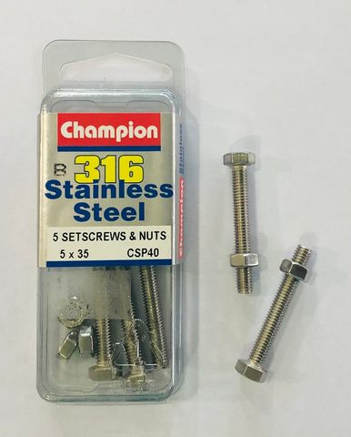 SET SCREWS & NUTS 5x35