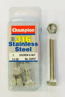 *SET SCREWS & NUTS 8x50