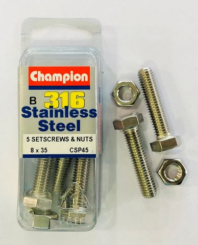 *SET SCREWS & NUTS 8x35