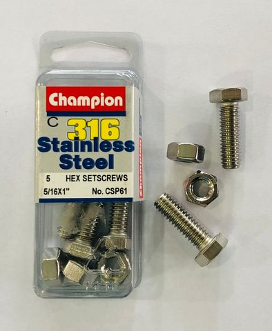 5/16 x 1" HEX SET SCREWS 316