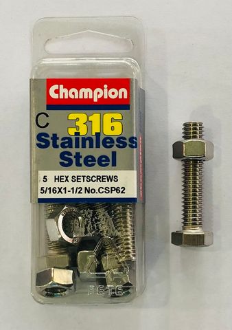 5/16 x 1 1/2 HEX SET SCREWS 316