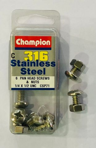 *1/4 x 1/2 PAN HD SCREWS