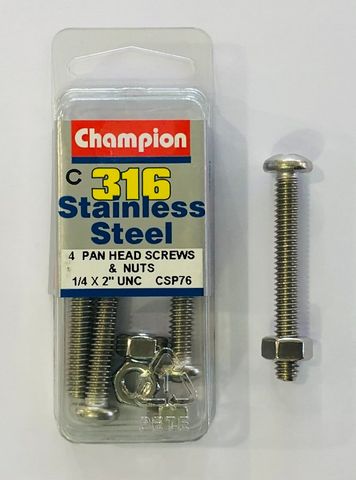 *1/4 x 2" PAN HD SCREWS