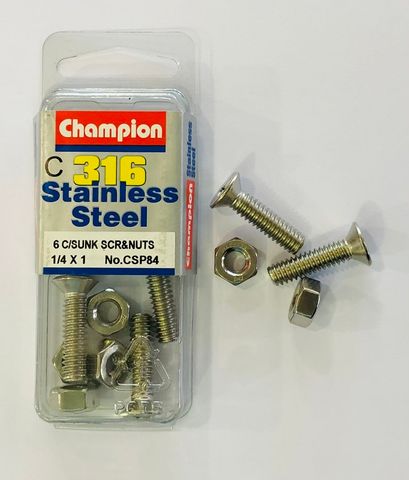 *1/4 x 1" C/SUNK SCREWS