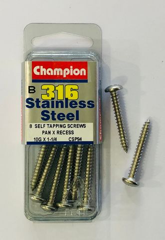 10G x 1 1/4 SELF TAPP SCREWS PAN