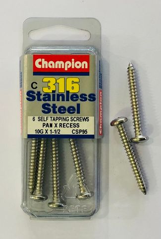 10G x 1 1/2 SELF TAPP SCREWS PAN