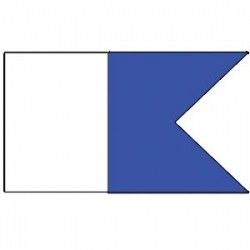 FLAG 'A' (DIVER DOWN) SZ 4 PREM.600X460