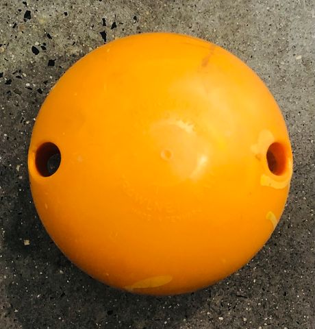 FLOAT 6" SIDE HOLES ORANGE HARD PLASTIC