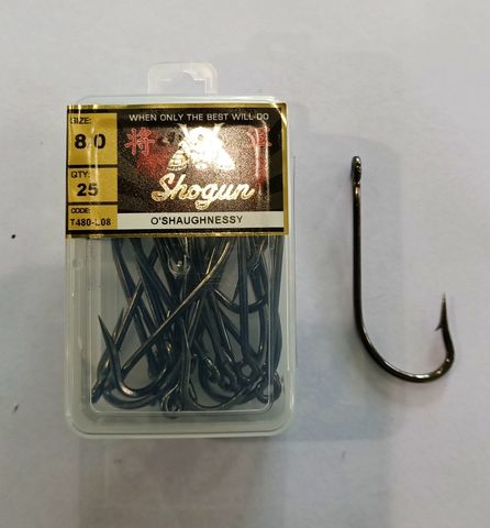 6/0 - BLACK O'SHAUGHNESSY HOOK SHOGUN, Marine & Boating Supplies