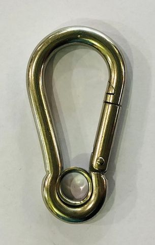 SPRING HOOK 8MM WITH EYE SS316